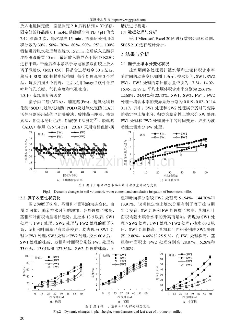 土壤水分时间变异性对糜子拔节期水分利用效率的影响.pdf_第3页