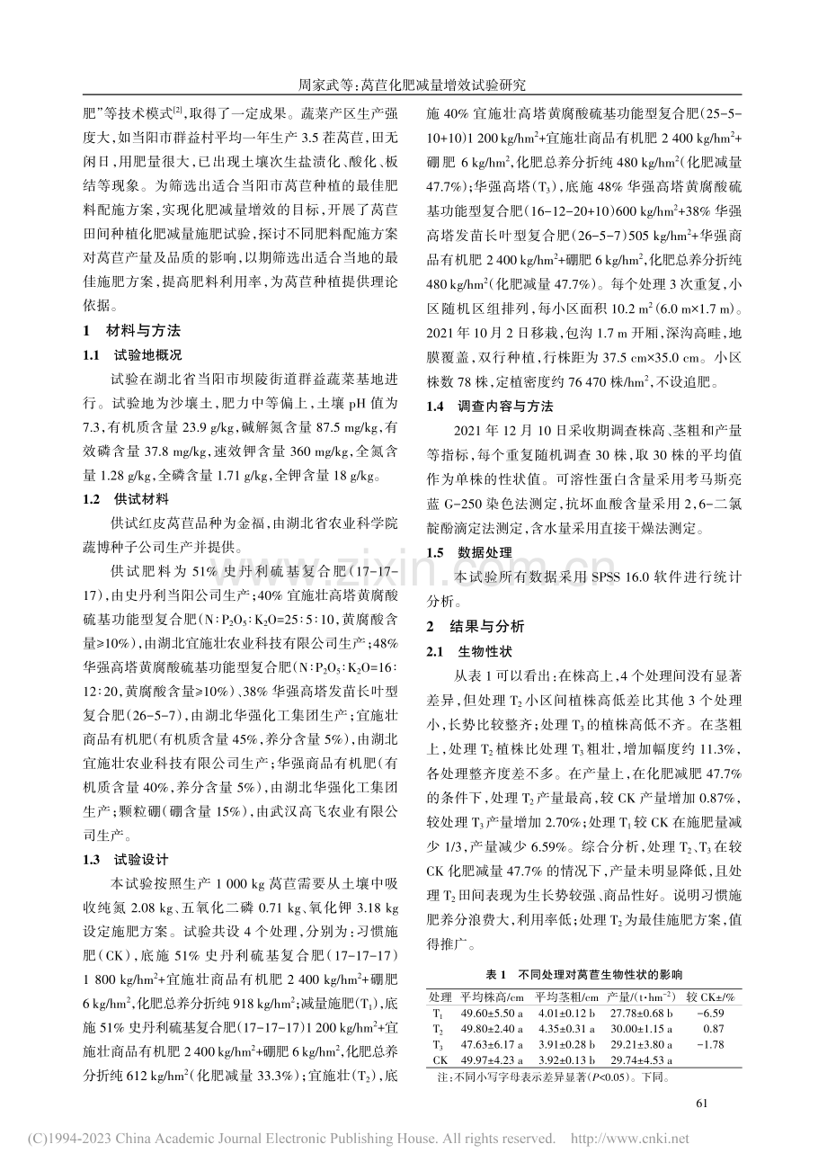 莴苣化肥减量增效试验研究_周家武.pdf_第2页