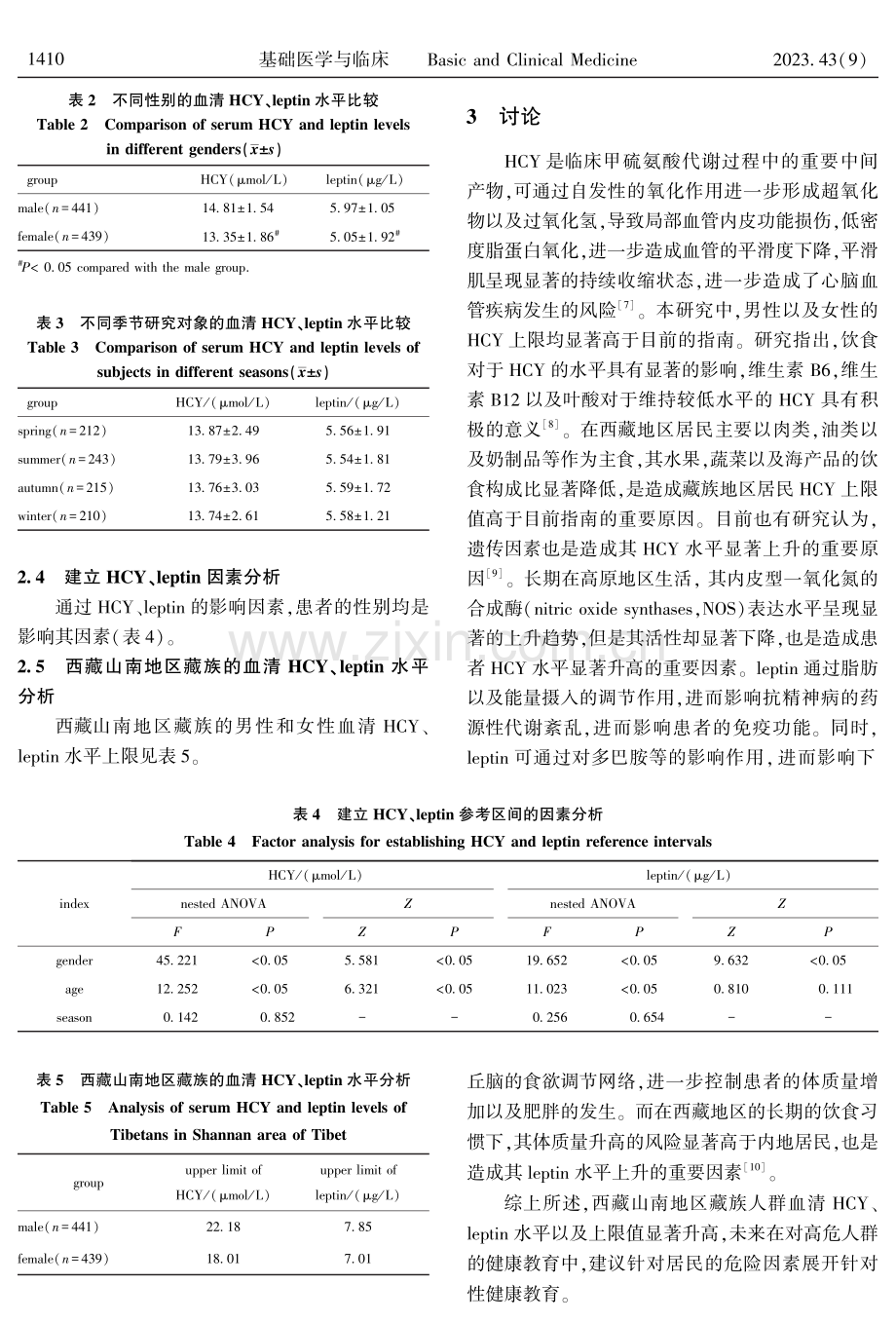 西藏山南地区藏族人群血清同型半胱氨酸和瘦素水平.pdf_第3页