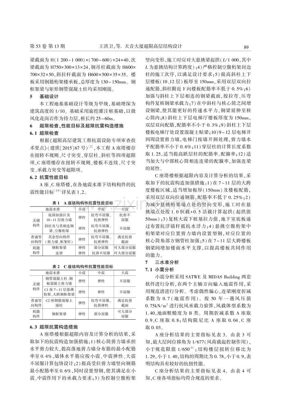 天音大厦超限高层结构设计_王洪卫.pdf_第3页