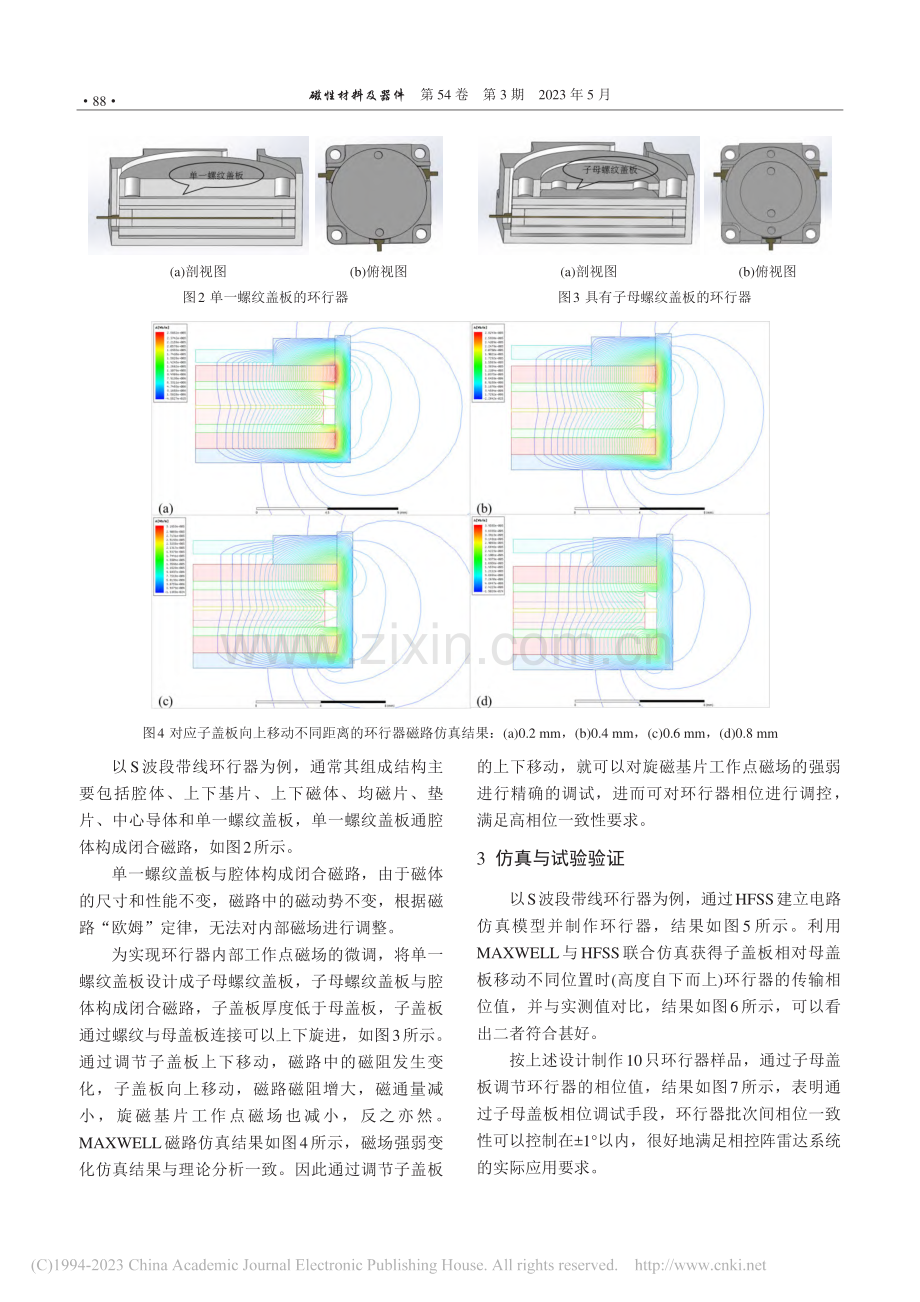 微波铁氧体环行器相位调节方法与高相位一致性实现_徐榆鸿.pdf_第3页