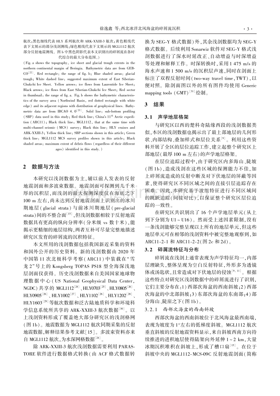 西北冰洋北风海盆的碎屑流沉积.pdf_第3页