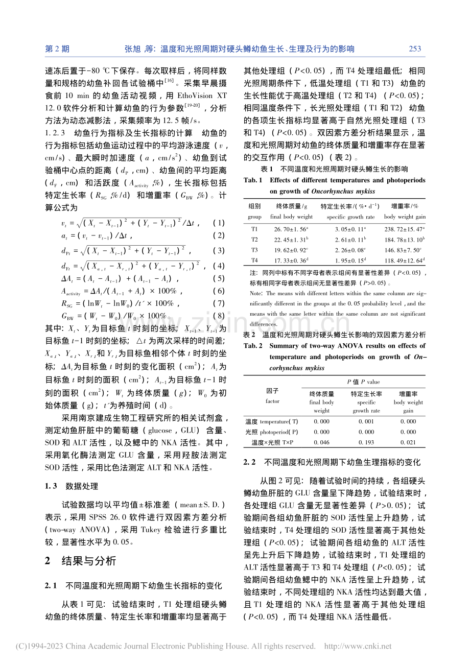 温度和光照周期对硬头鳟幼鱼生长、生理及行为的影响_张旭.pdf_第3页