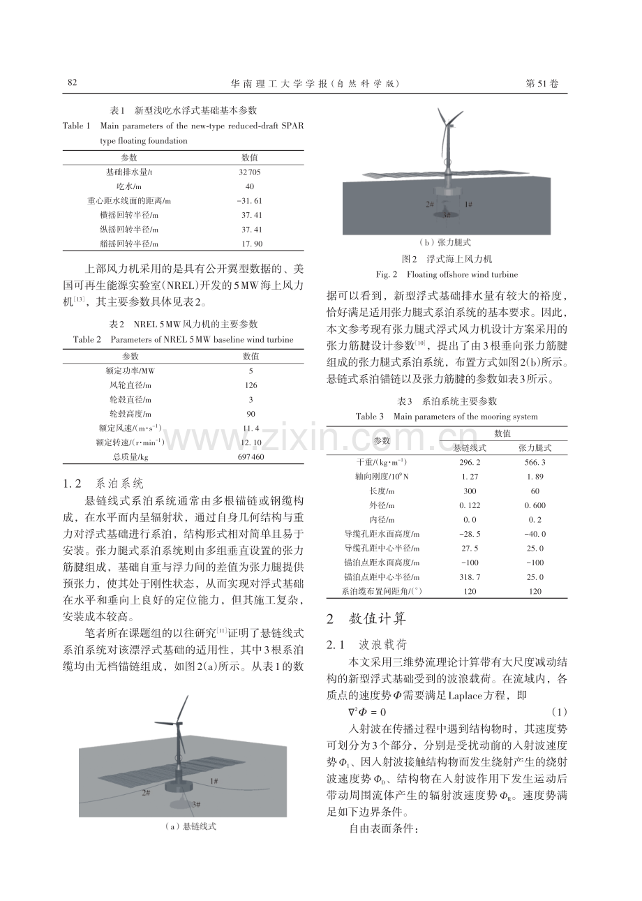 系泊形式对浮式风力机动力响应的影响.pdf_第3页