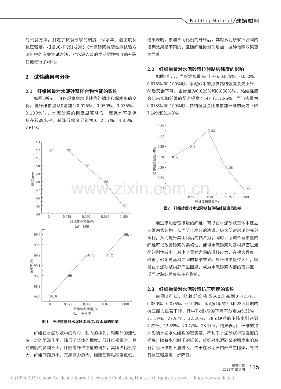 纤维掺量对水泥砂浆早期塑性抗收缩开裂性能影响研究_林志芬.pdf_第2页