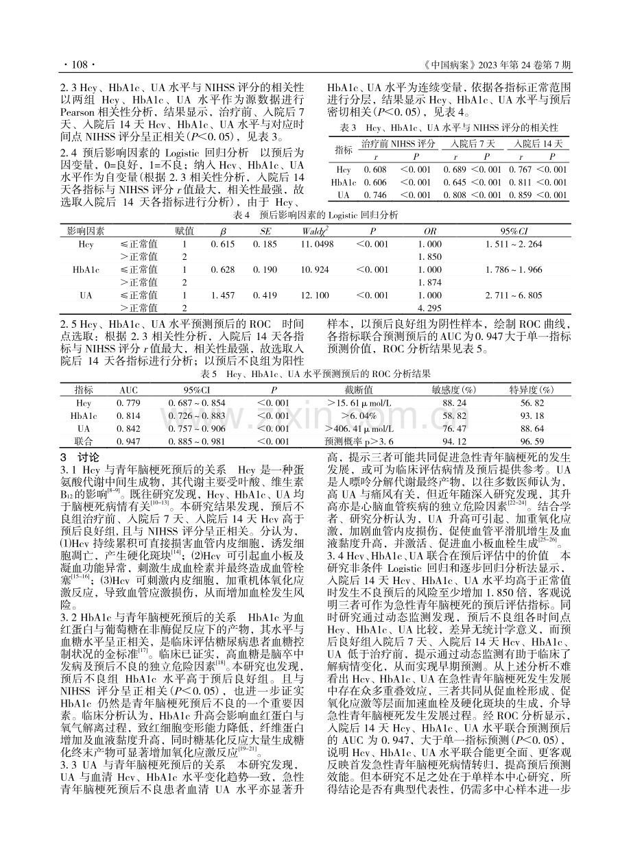 同型半胱氨酸、糖化血红蛋白...患者急性脑梗死中的表达意义_张玉平.pdf_第3页