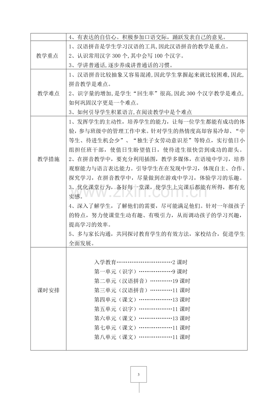 部编版一年级语文上册表格式教案(教学设计-新教材).docx_第3页