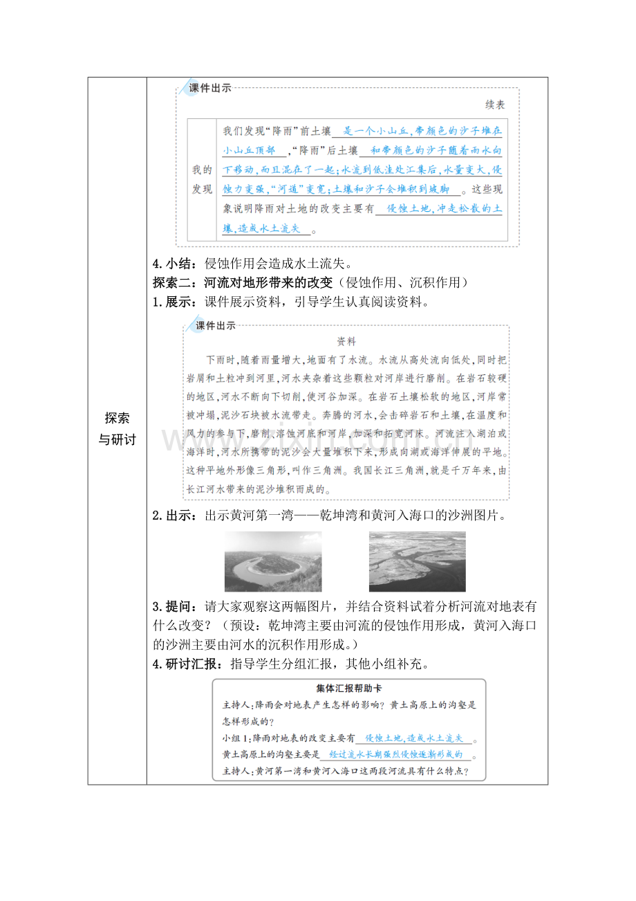 教科版(2017秋)科学五年级上册第二单元-第6课-水的作用-教案.doc_第3页