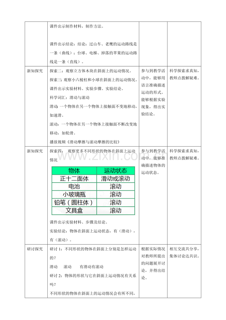 (新教材)(教科版)小学科学三年级下册1.4物体在斜面上运动教案.doc_第2页