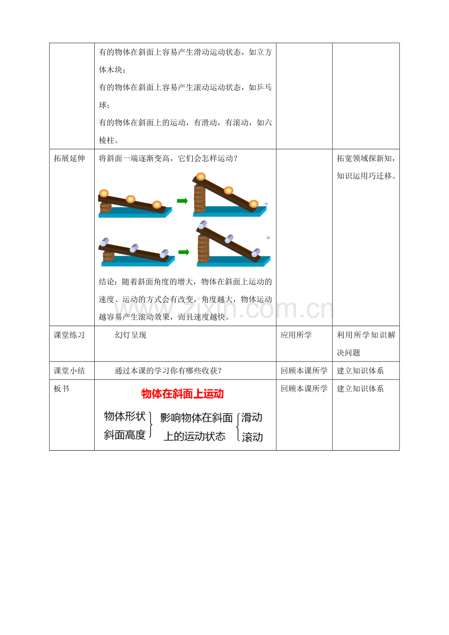 (新教材)(教科版)小学科学三年级下册1.4物体在斜面上运动教案.doc_第3页