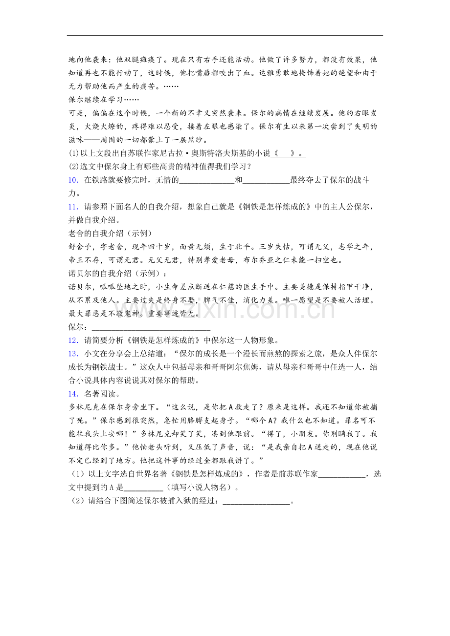 语文七年级《钢铁是怎样炼成的》名著-带解析.doc_第3页