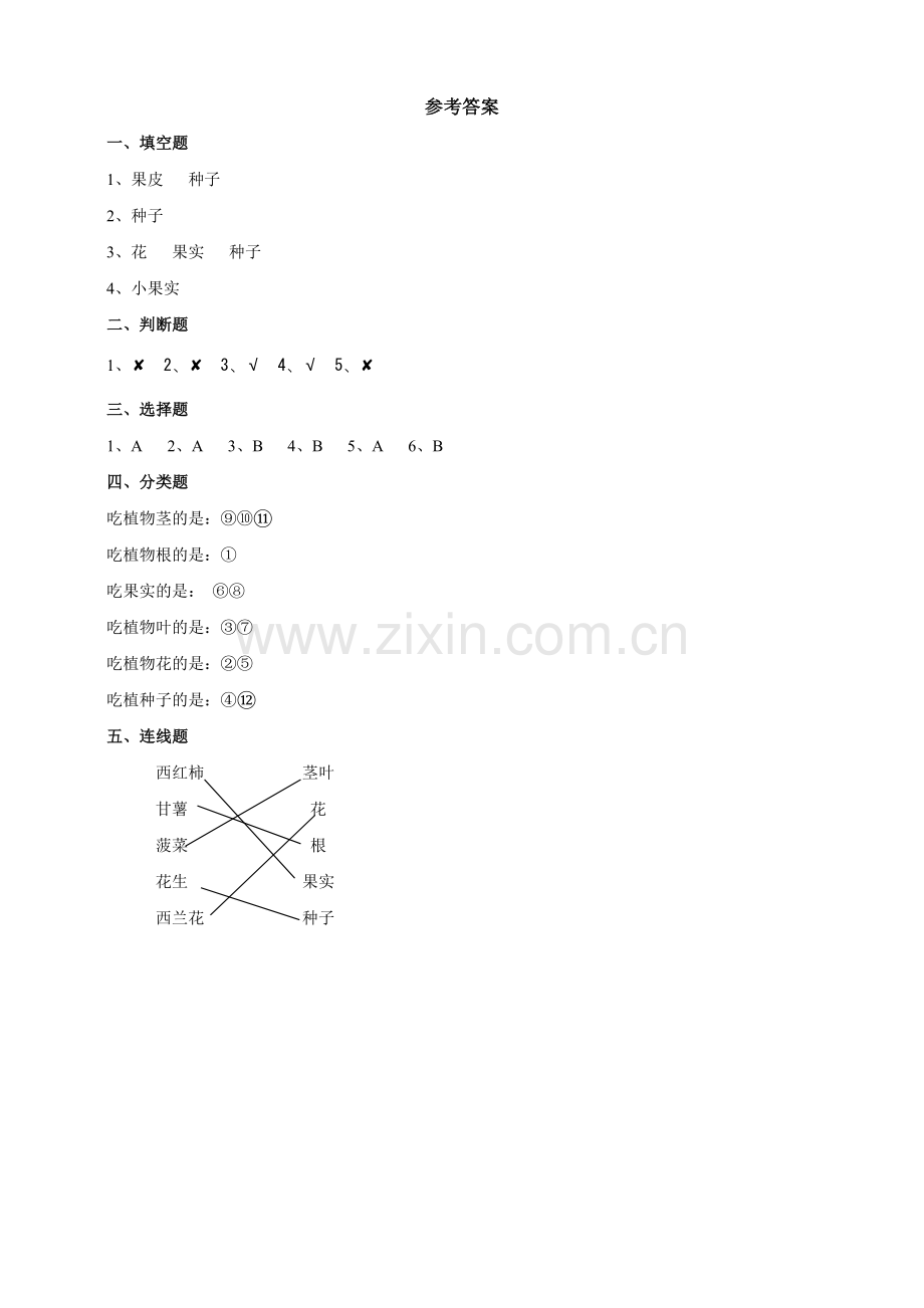 【新教材】苏教版科学三年级下1.4《植物结果了》练习(2).doc_第3页