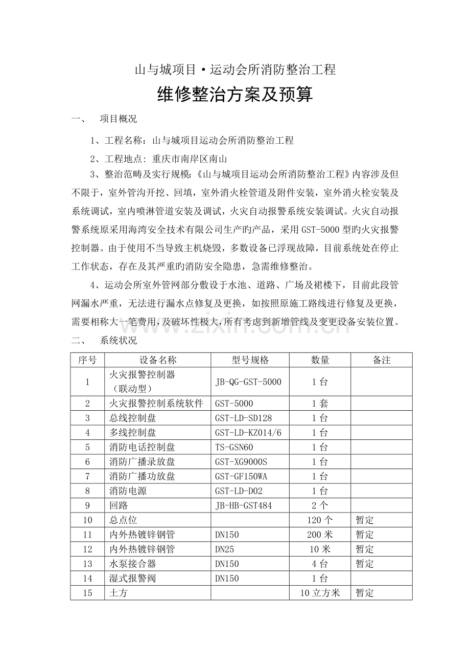 消防维修整改方案及报价[1].doc_第2页