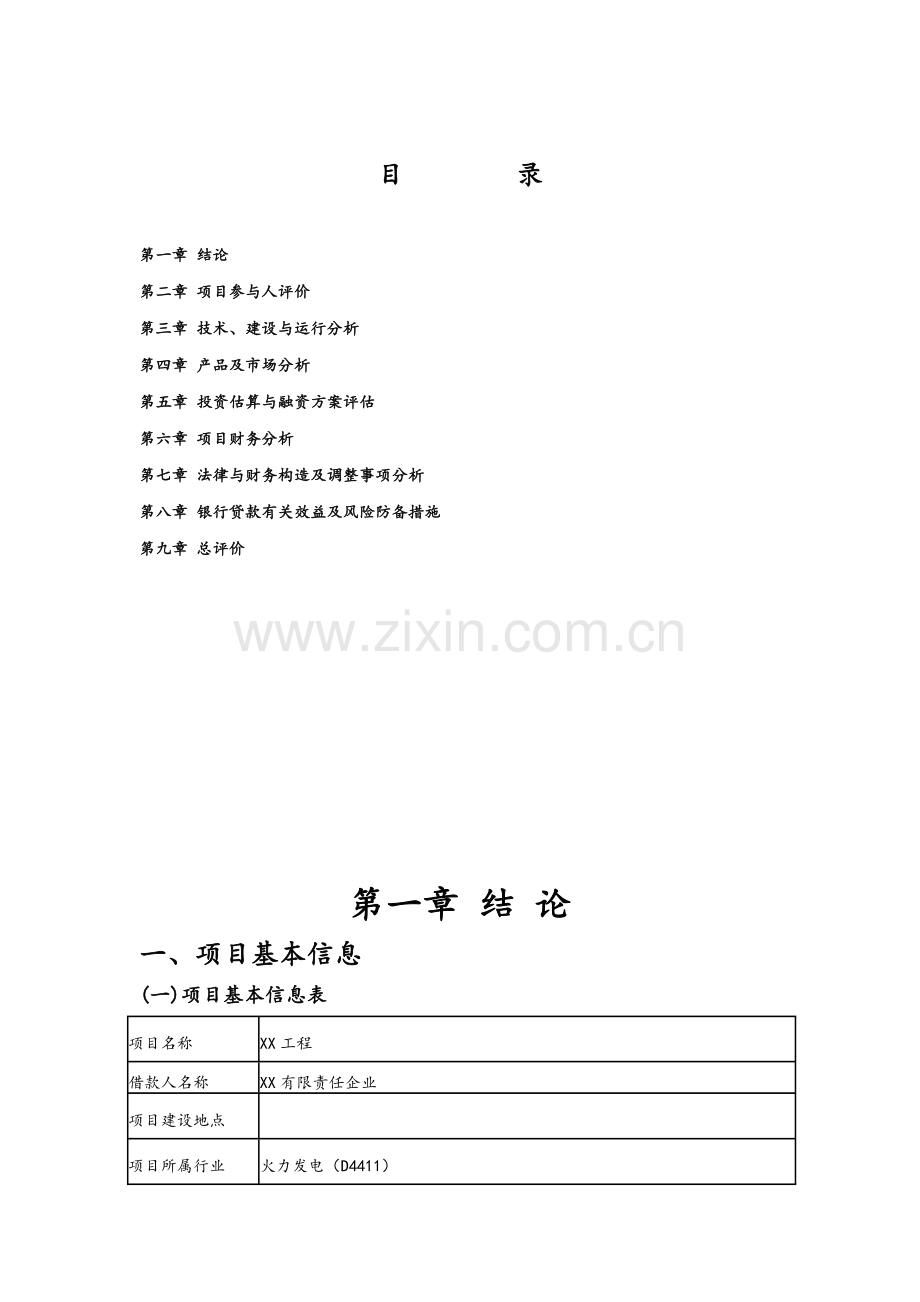 电厂项目评估报告供参考.doc_第1页