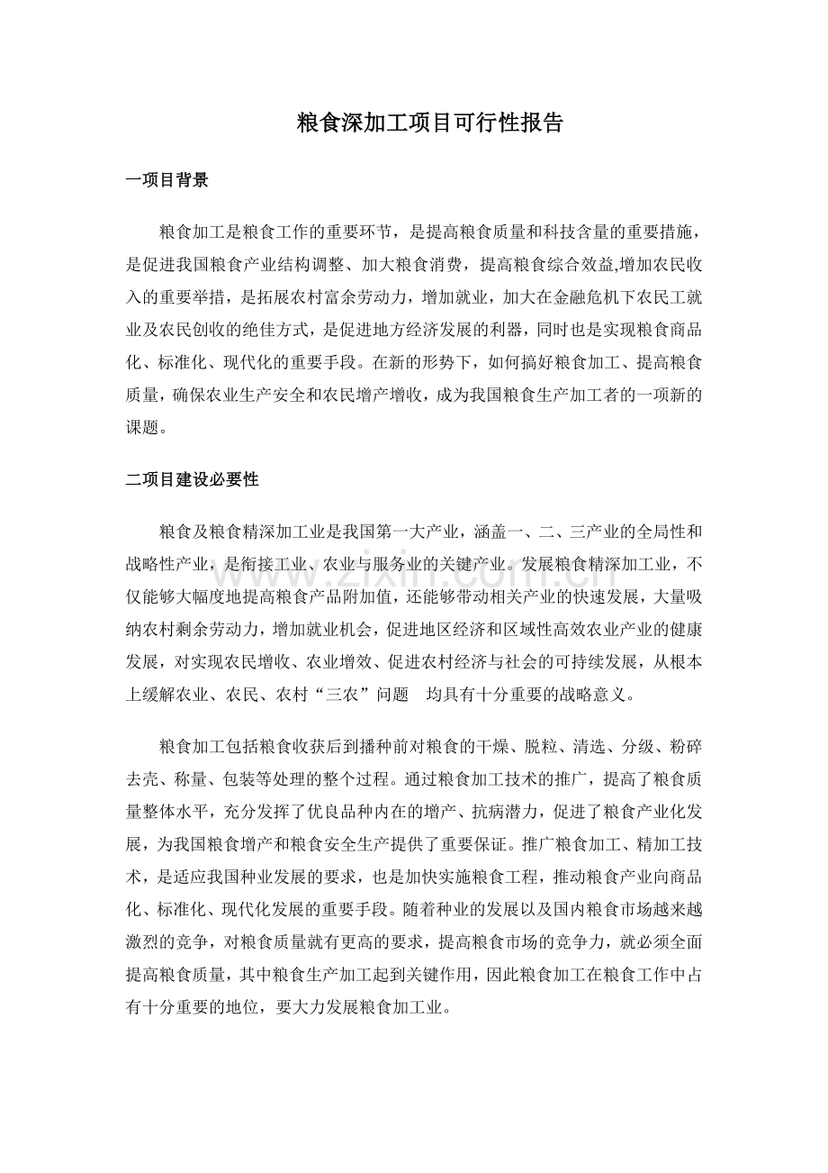 粮食加工可行性报告.doc_第1页