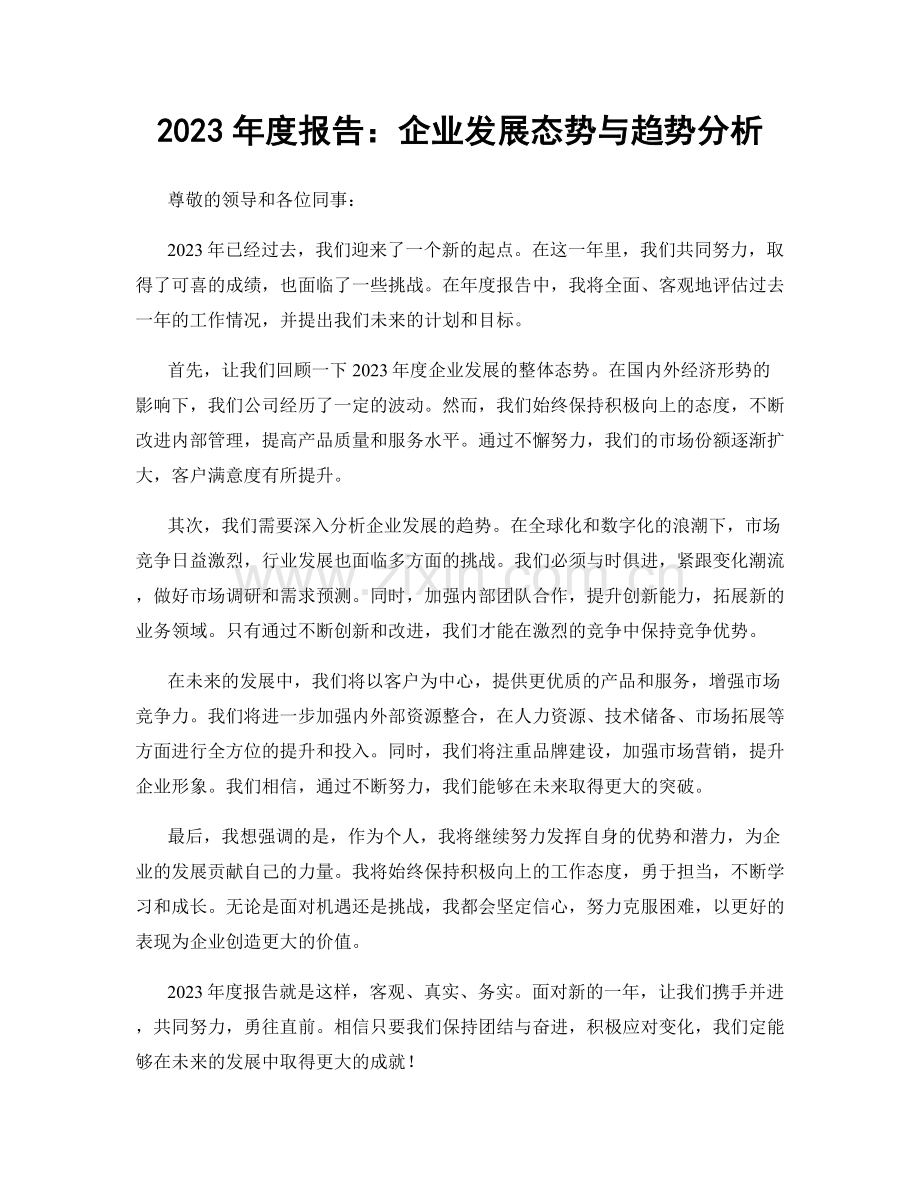 2023年度报告：企业发展态势与趋势分析.docx_第1页