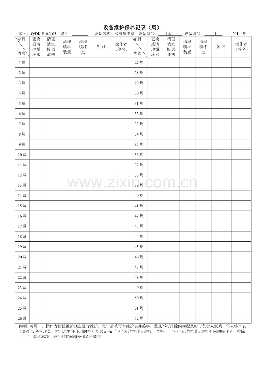 涂装设备维护保养计划及记录.doc_第2页