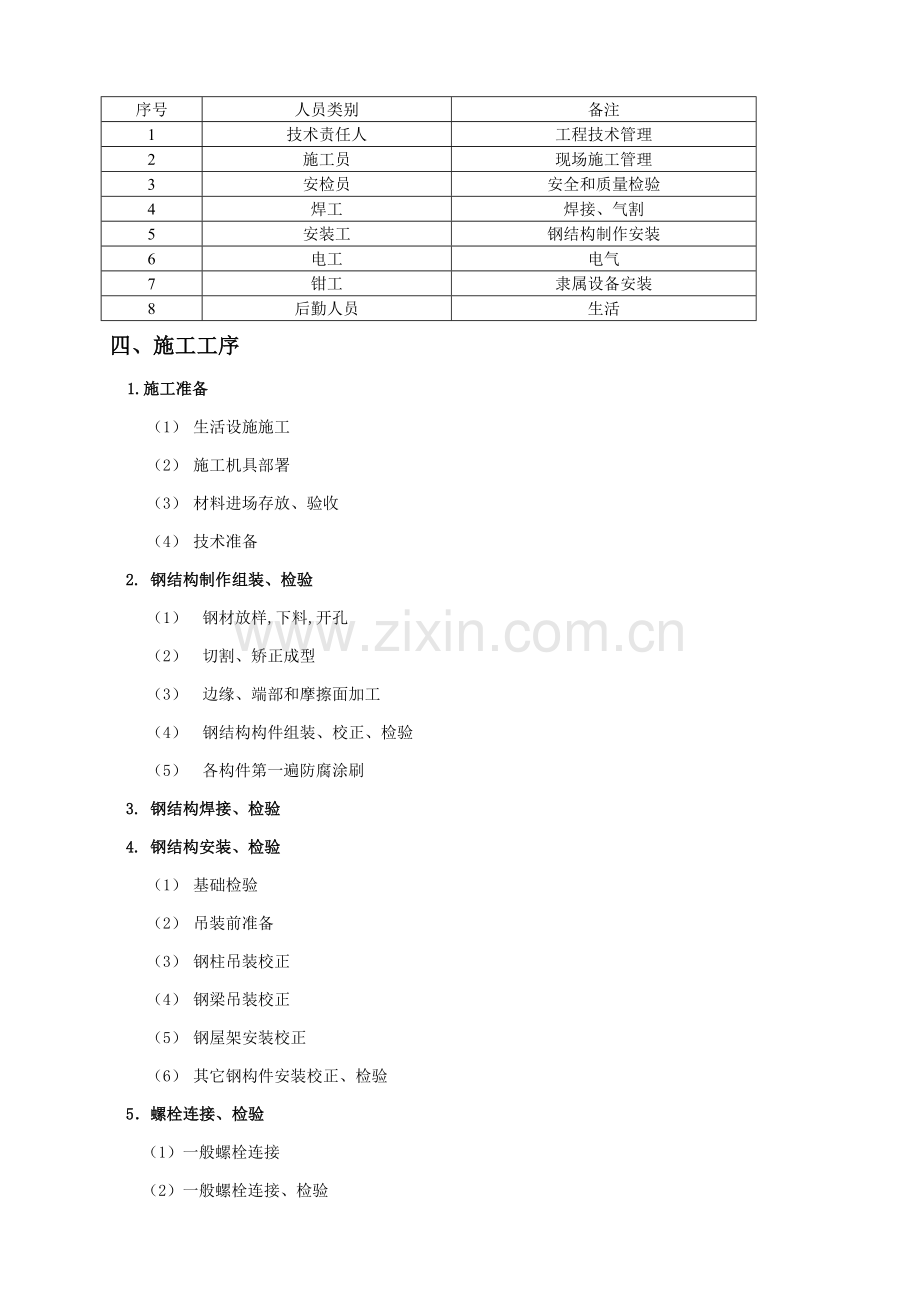 钢结构厂房施工组织设计范本样本.doc_第2页