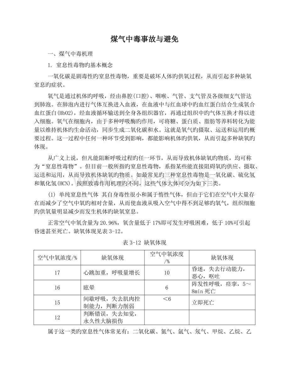 煤气中毒事故与预防.docx_第1页