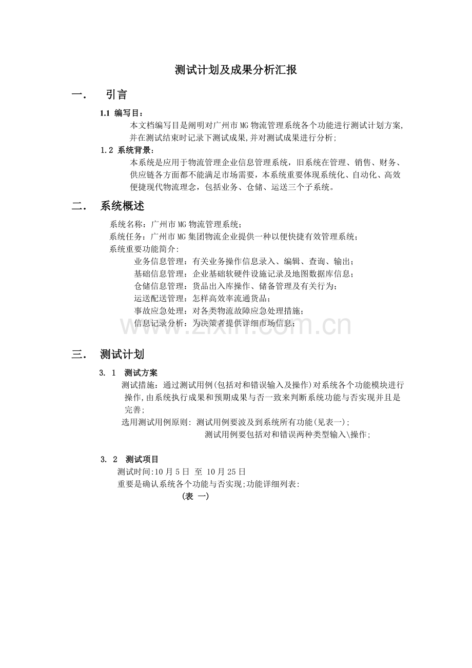 测试计划及结果分析报告.doc_第1页