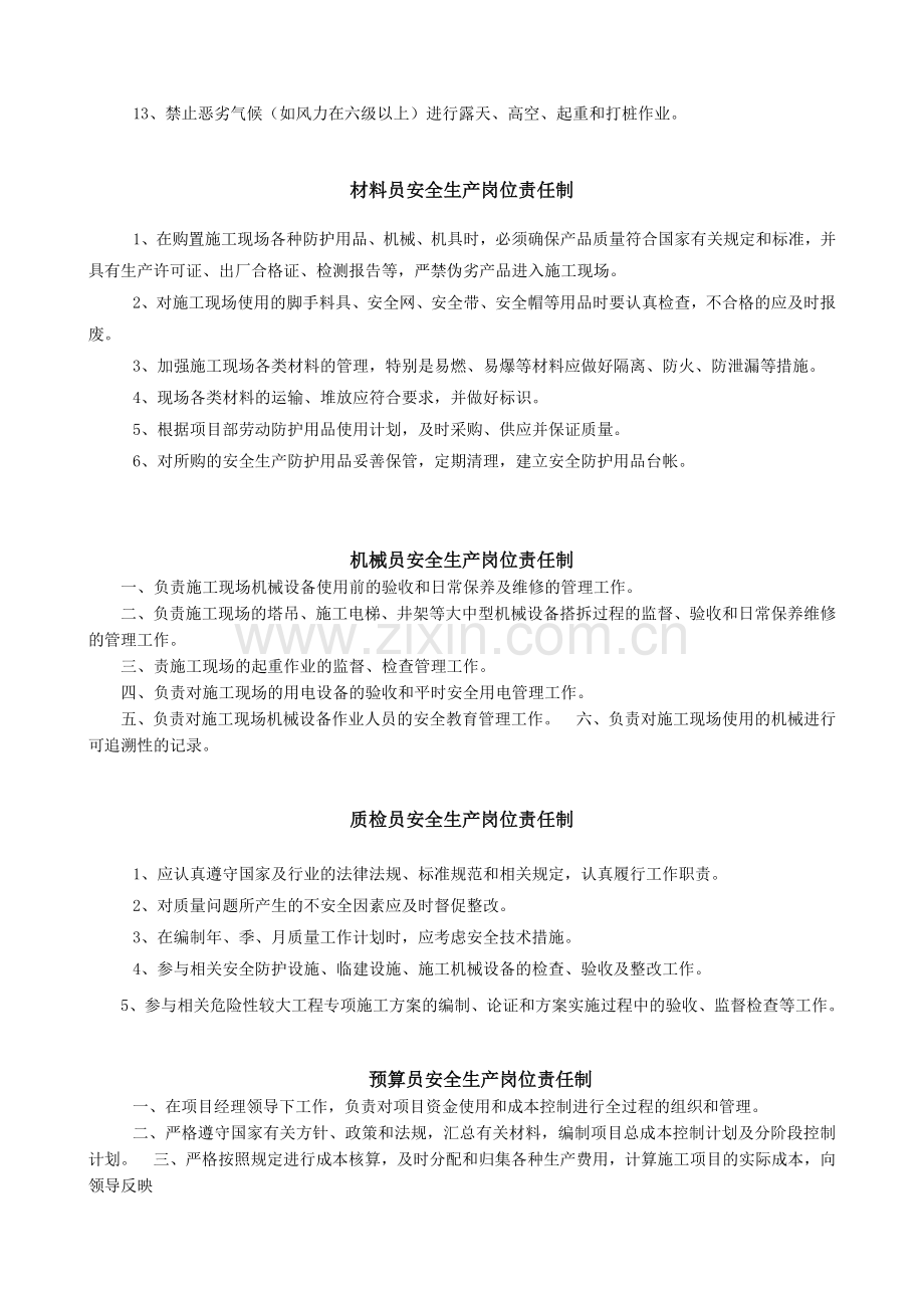 项目工程各岗位安全生产岗位责任制.docx_第3页