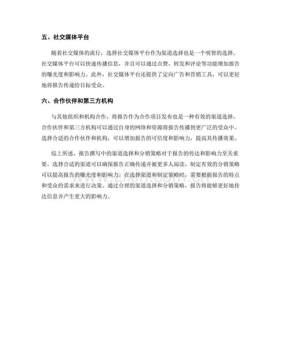 报告撰写中的渠道选择和分销策略.docx_第2页