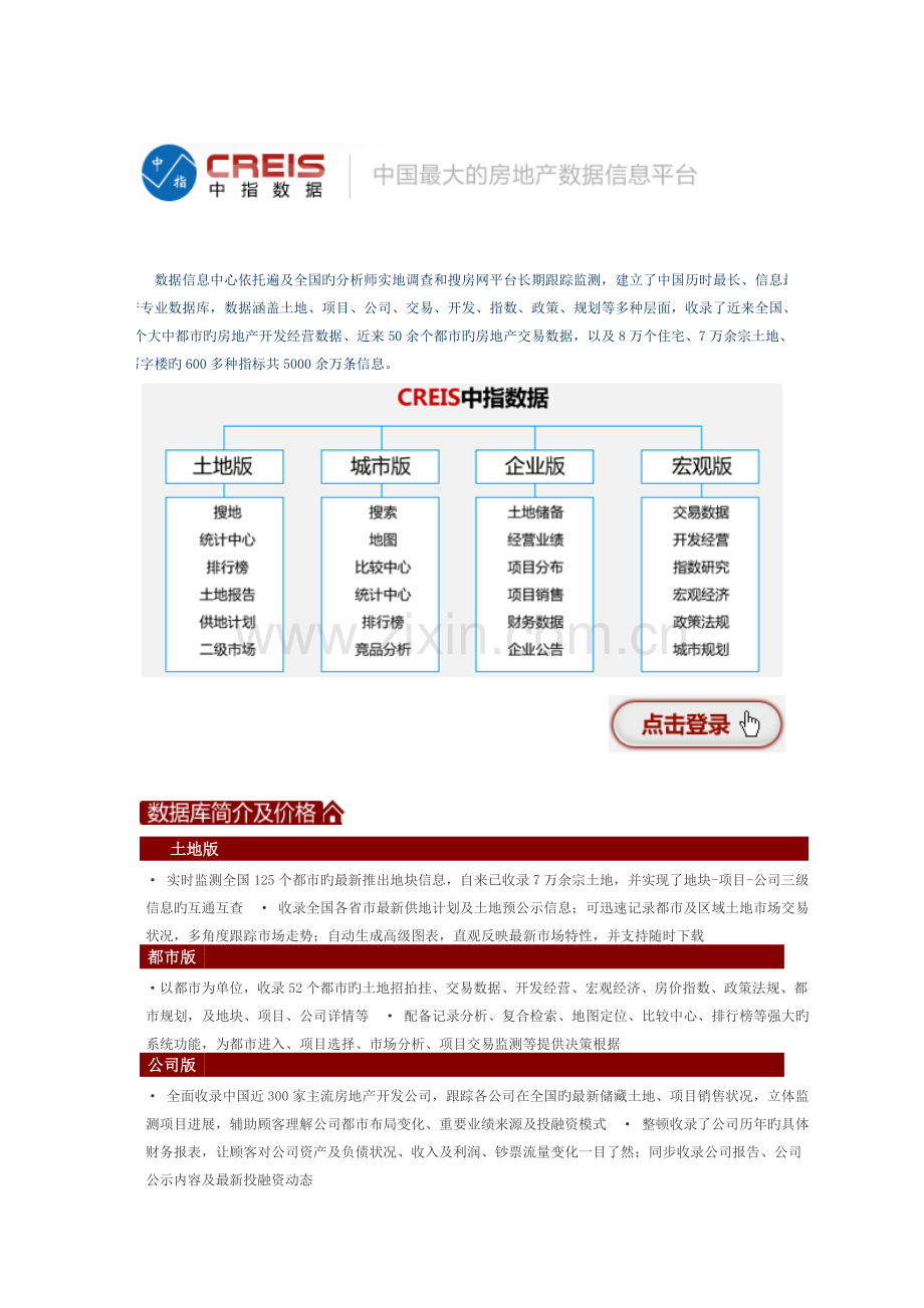 知名地产行业数据库系统介绍中指CRIC克而瑞等.doc_第1页