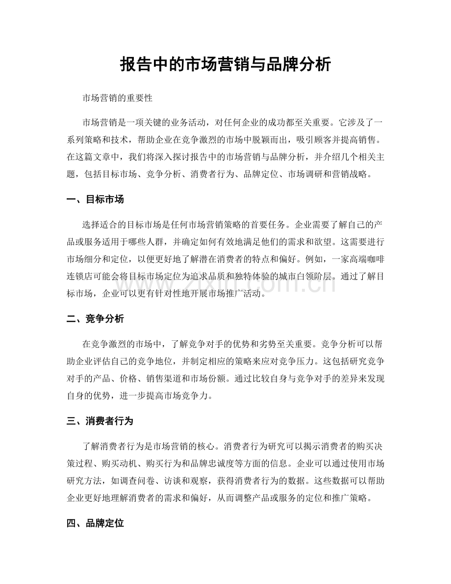 报告中的市场营销与品牌分析.docx_第1页