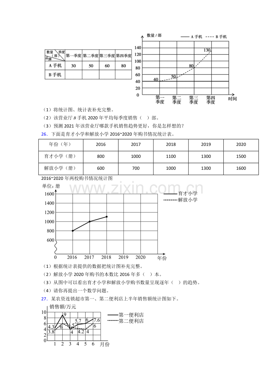 人教版五年级下册数学期末解答测试题(及解析).doc_第3页