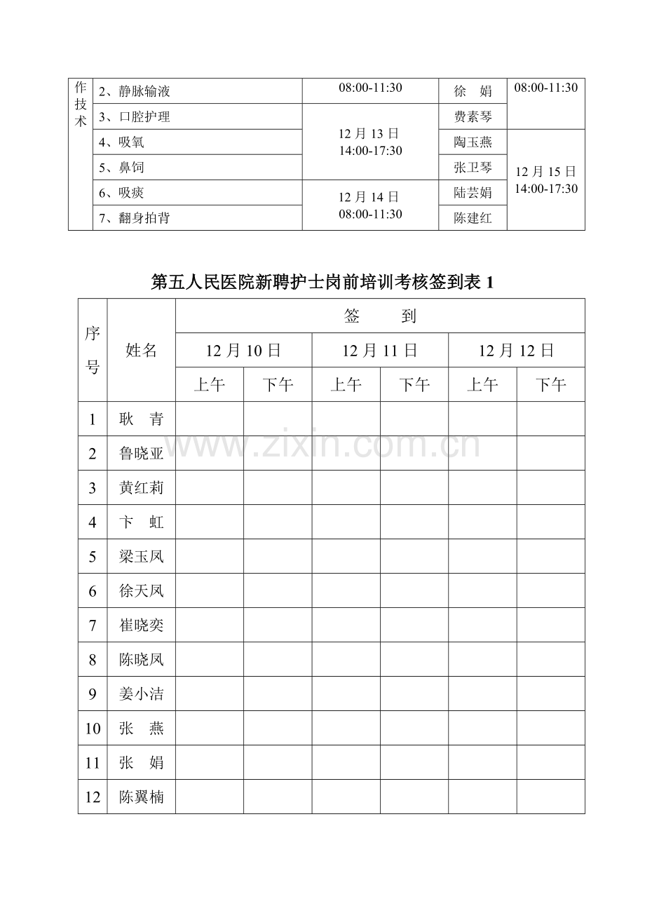 第X人民医院新聘护士岗前培训计划.doc_第3页