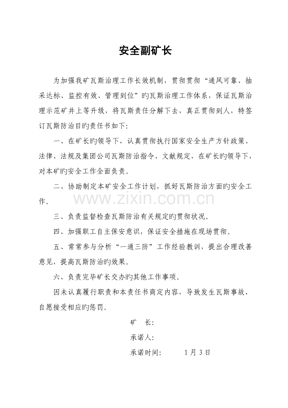 瓦斯防治目标责任书.doc_第3页