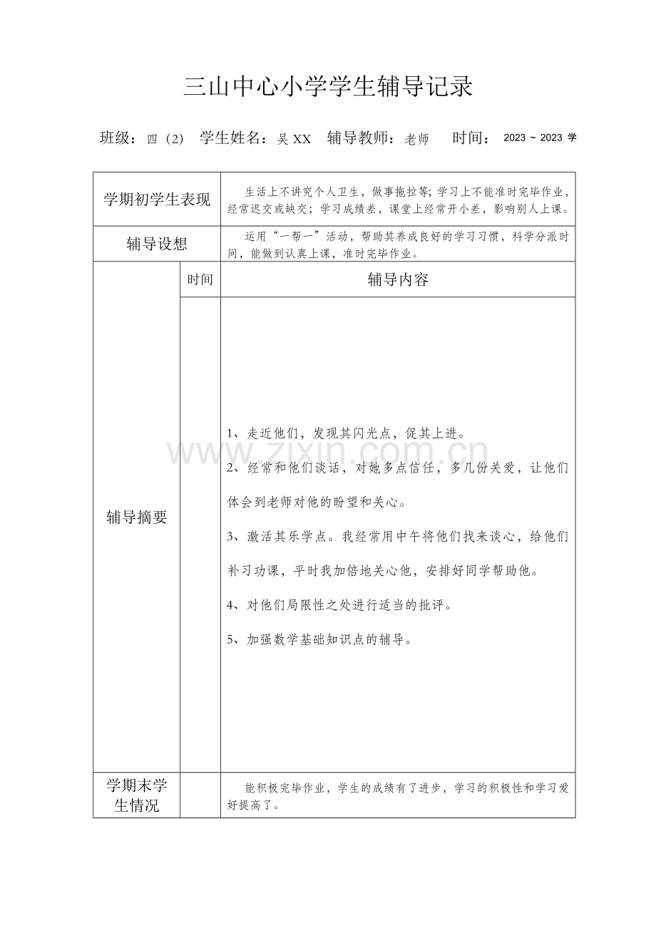 潜能生学生辅导记录表.doc_第2页