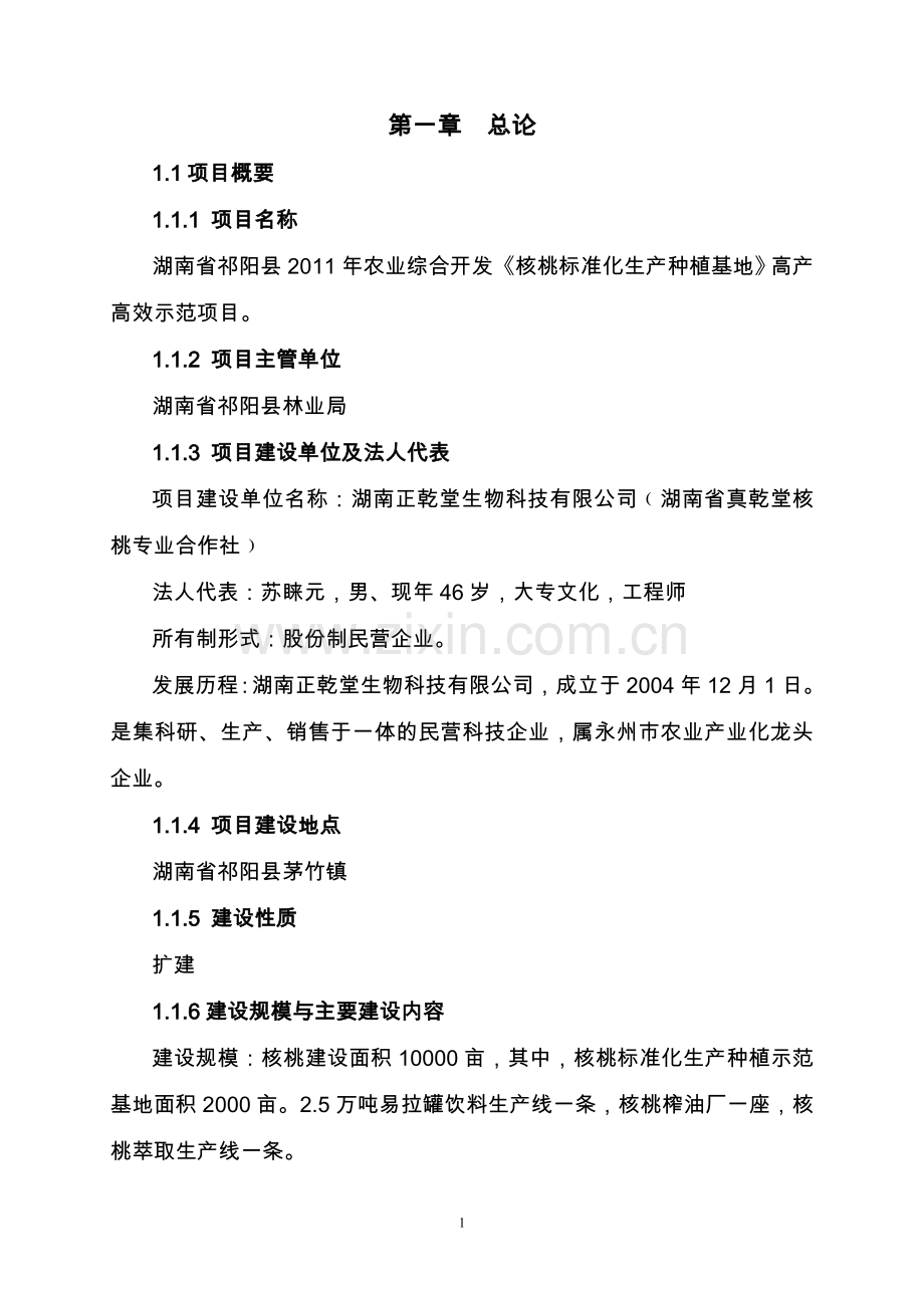 核桃项目可行性计划书.doc_第1页