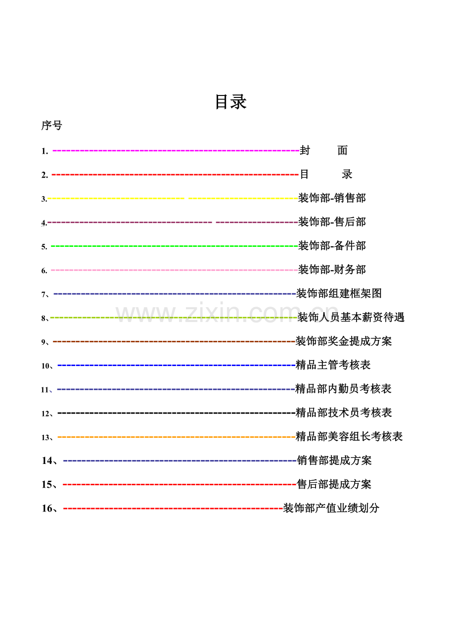 某大型公司汽车装饰部考核及提成方案.doc_第1页