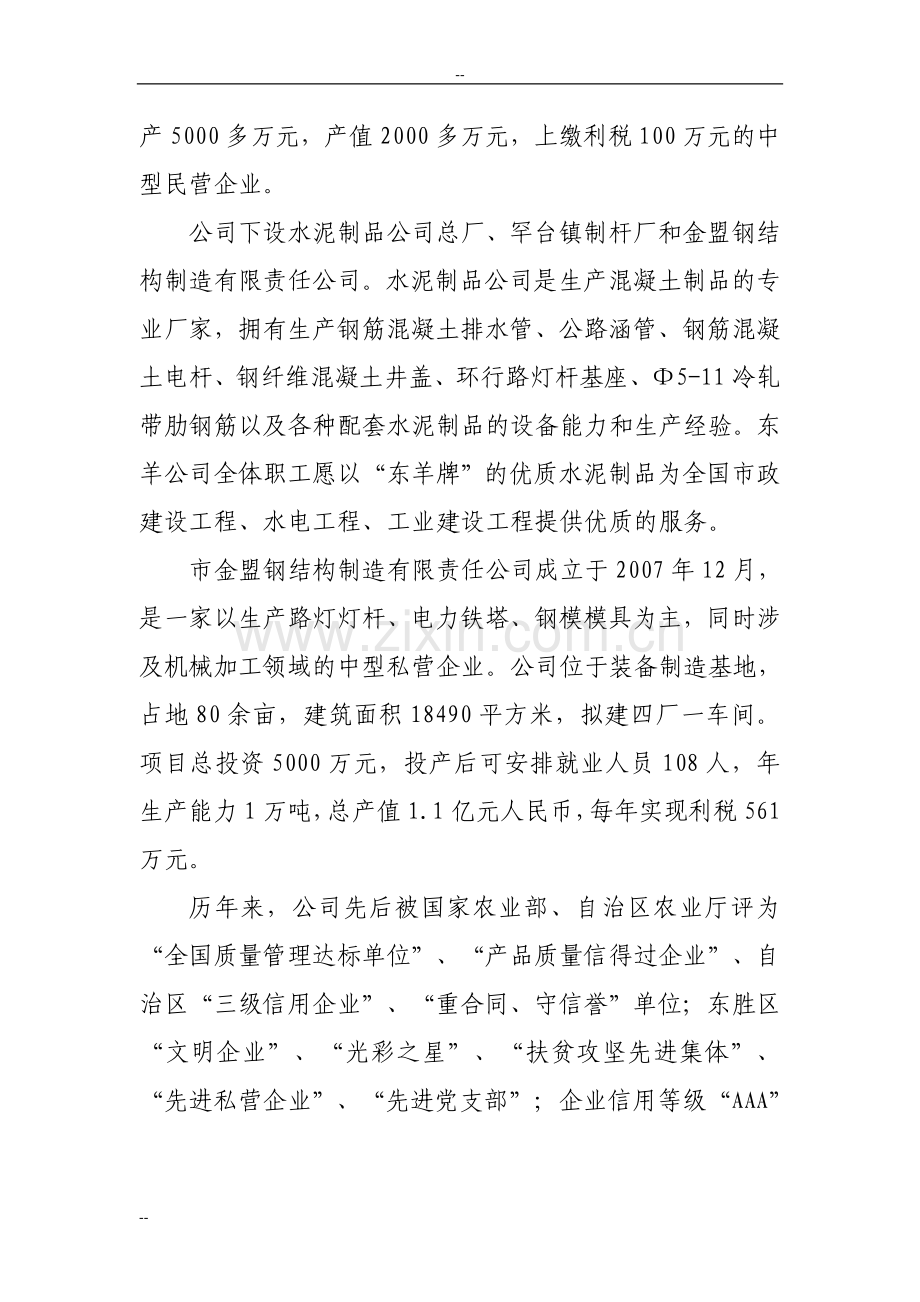 XX公司钢筋混凝土排水管生产设备改造项目可行性计划书.doc_第2页