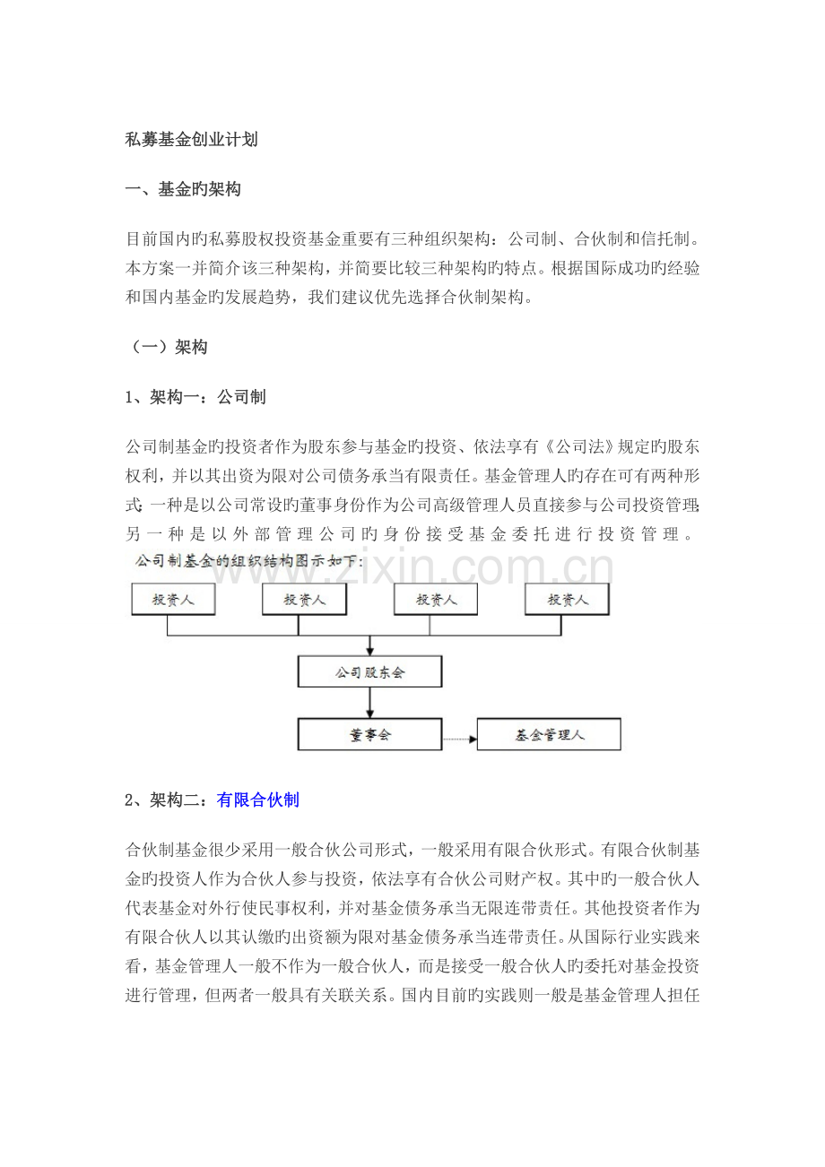 私募基金公司架构.doc_第1页