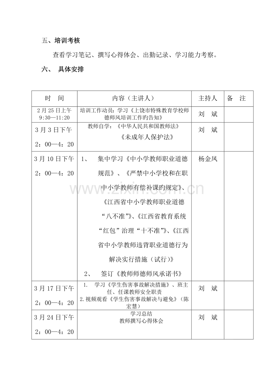 教师师德师风建设培训专题方案.docx_第3页