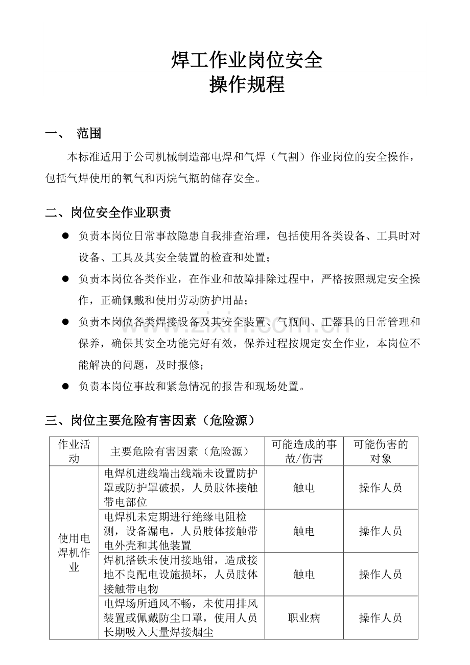 电焊气焊作业岗位安全操作规程.docx_第2页