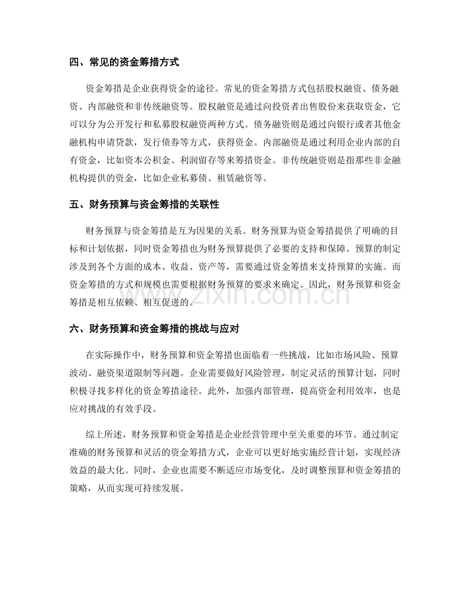 报告的财务预算与资金筹措.docx_第2页