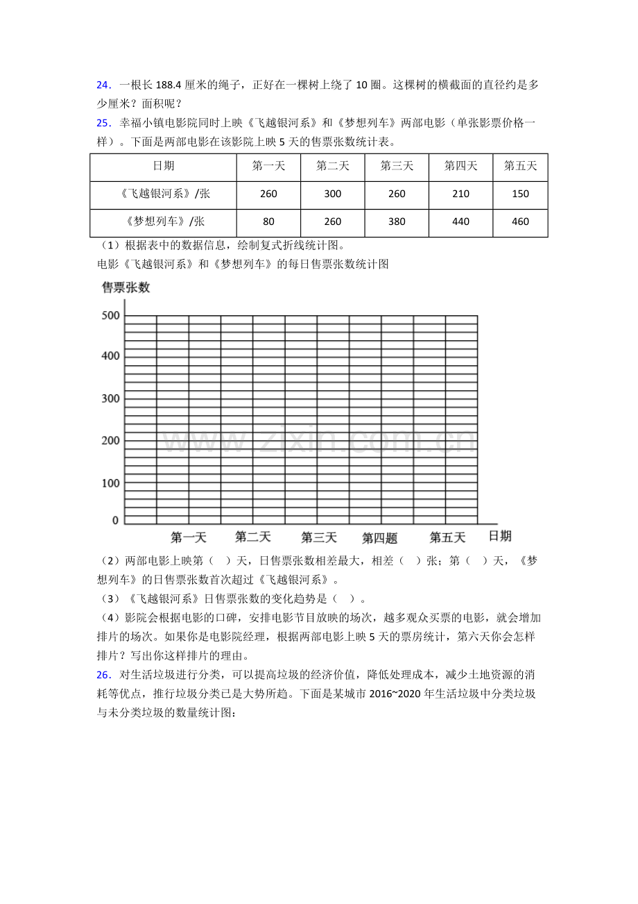 2022年人教版四4年级下册数学期末解答应用题专项(含答案)完整.doc_第3页