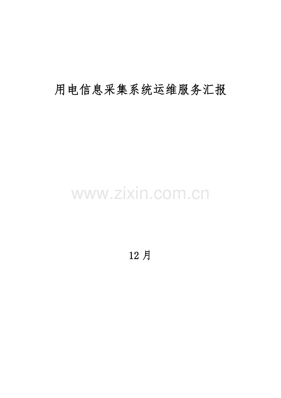 用电信息采集系统运维服务报告.docx_第1页