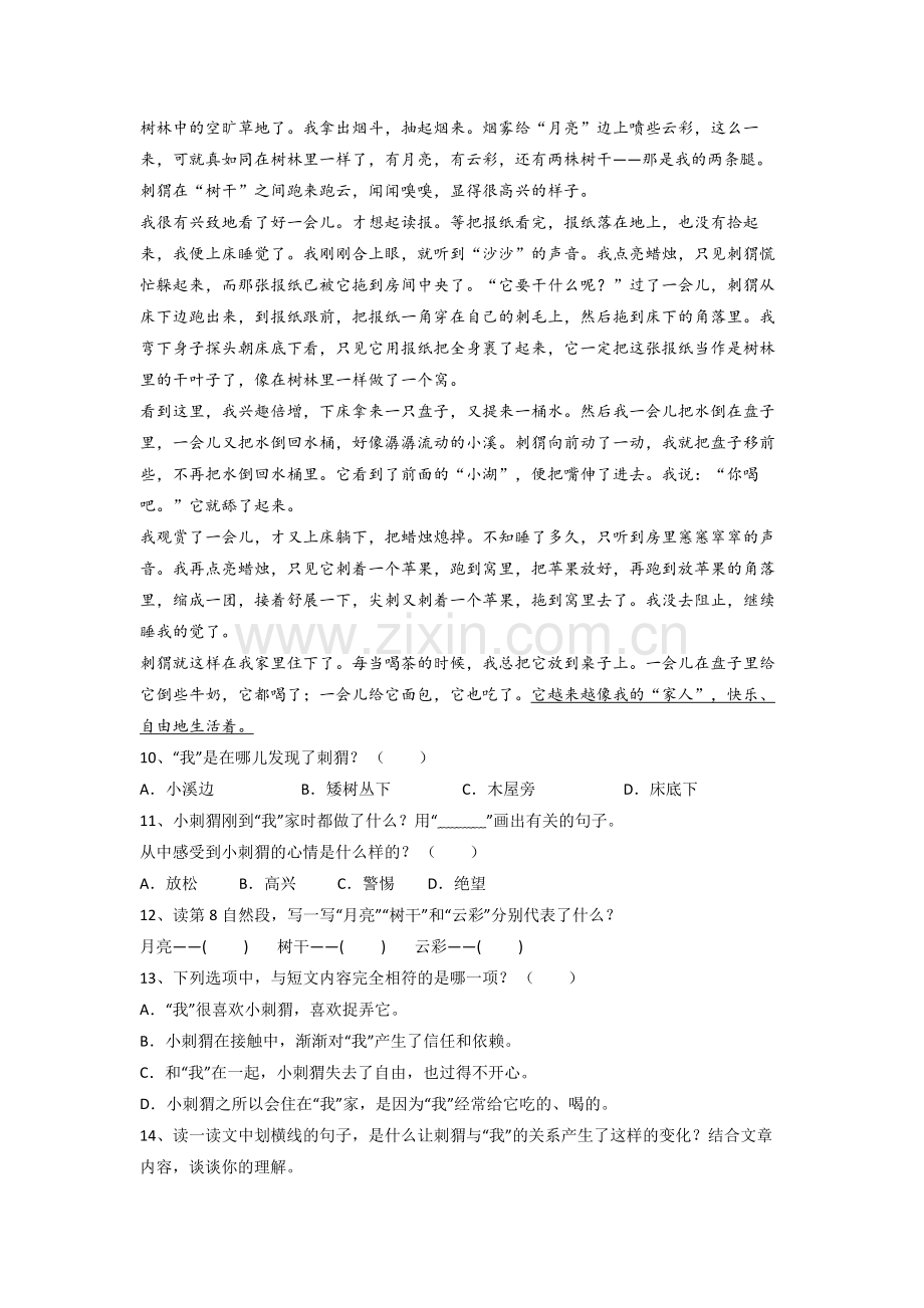 小学三年级上册期末语文质量试卷测试题(含答案解析).doc_第3页