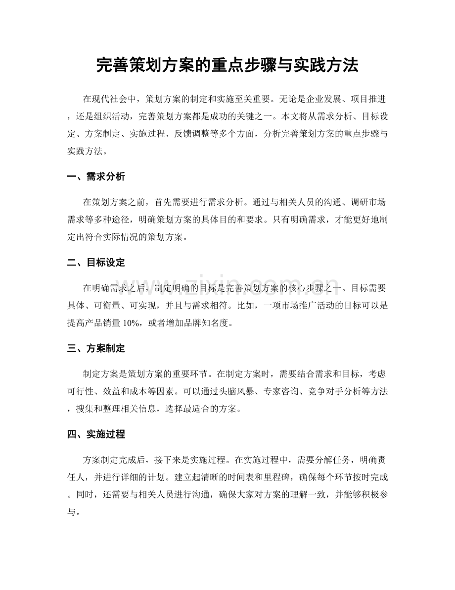 完善策划方案的重点步骤与实践方法.docx_第1页