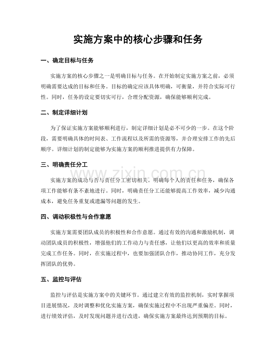 实施方案中的核心步骤和任务.docx_第1页