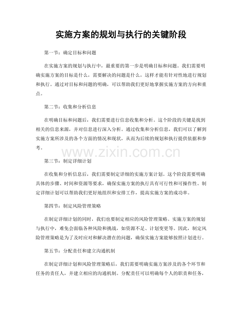 实施方案的规划与执行的关键阶段.docx_第1页