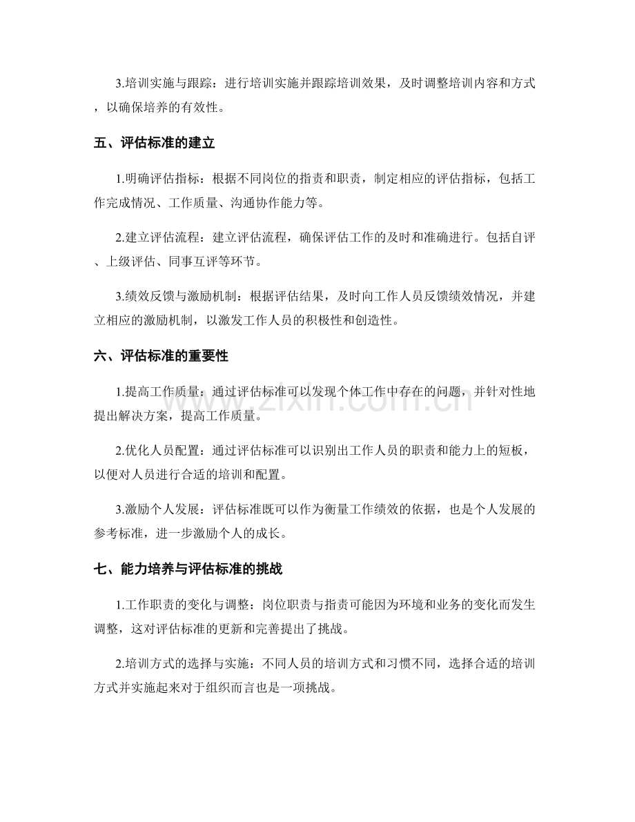 岗位职责与职责的能力培养与评估标准.docx_第2页