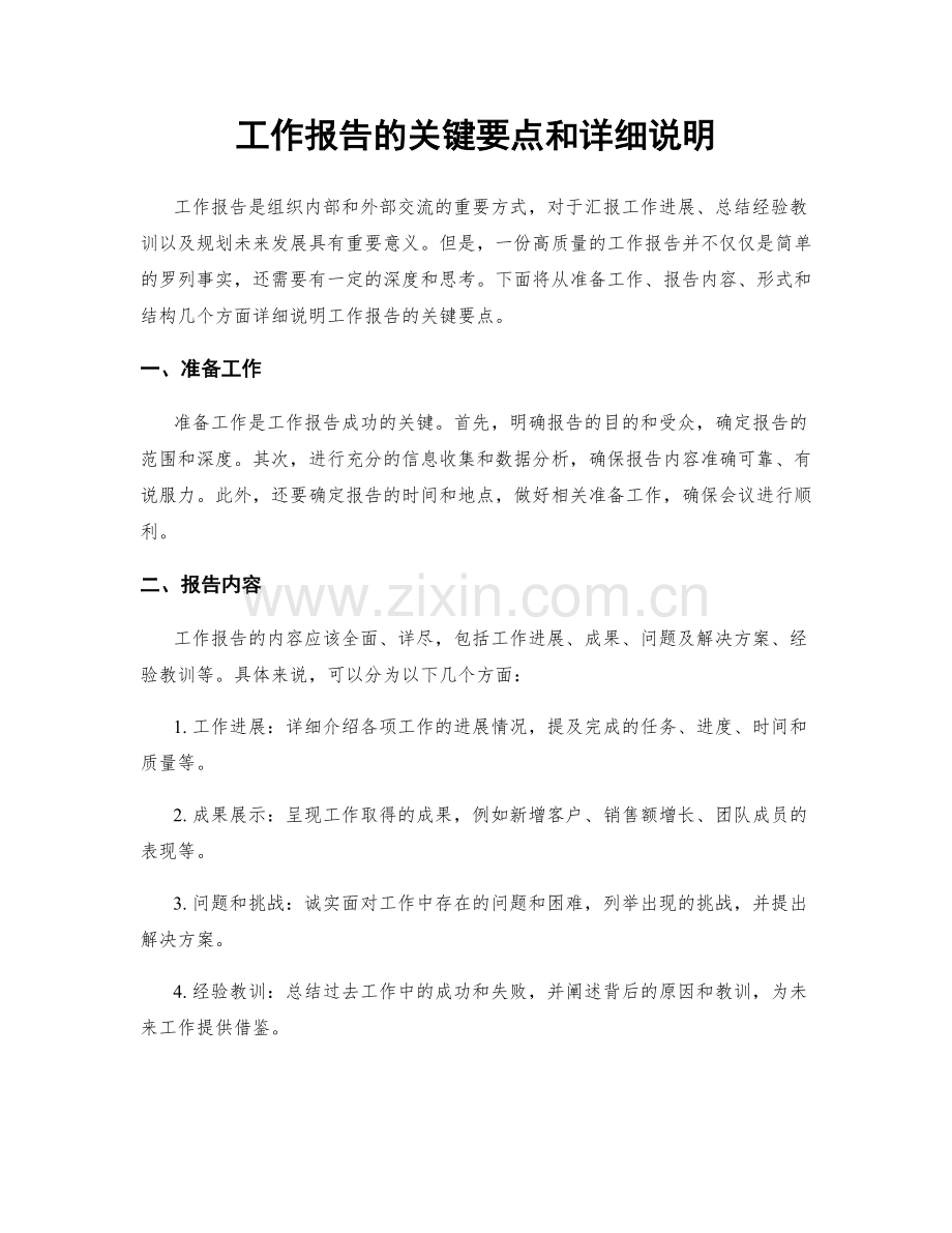 工作报告的关键要点和详细说明.docx_第1页