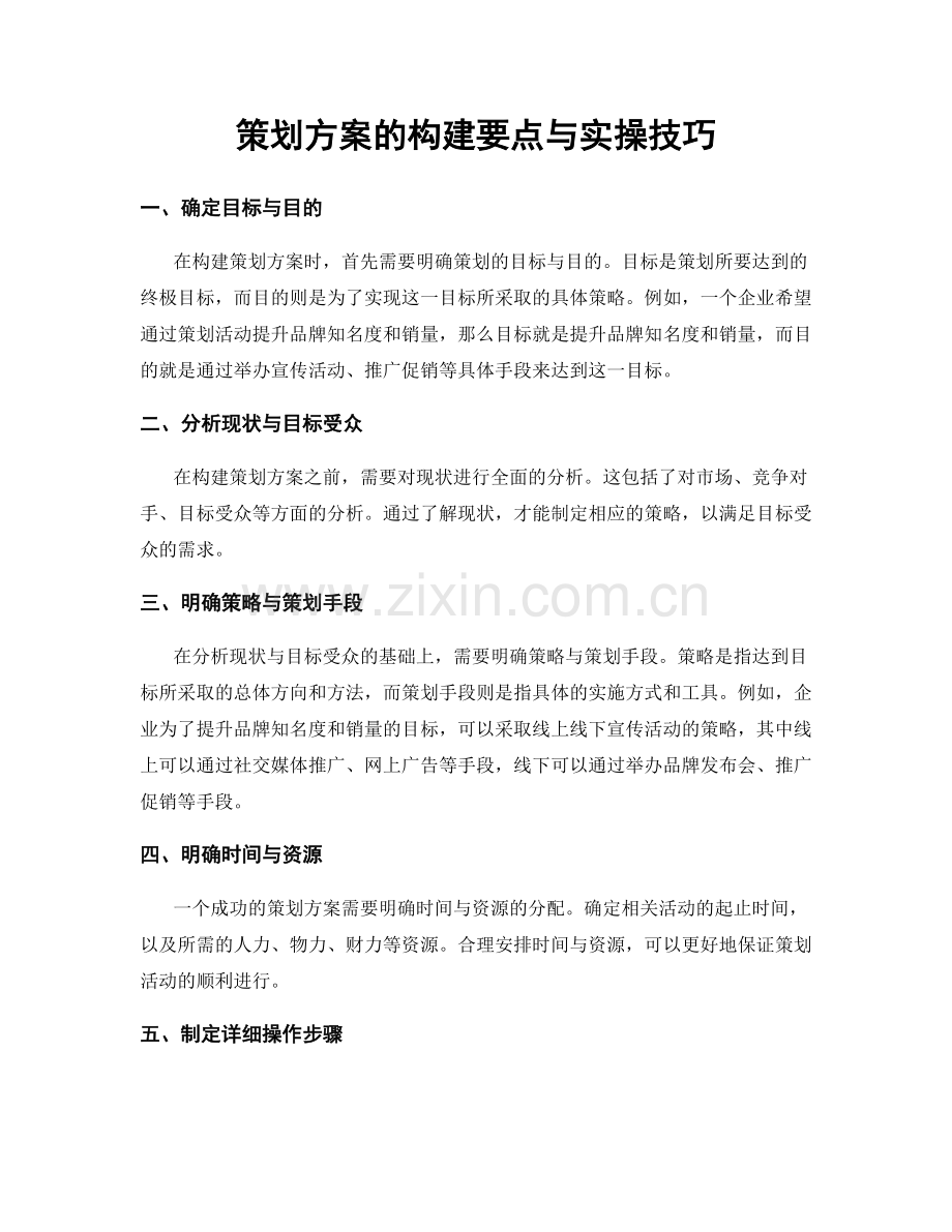 策划方案的构建要点与实操技巧.docx_第1页