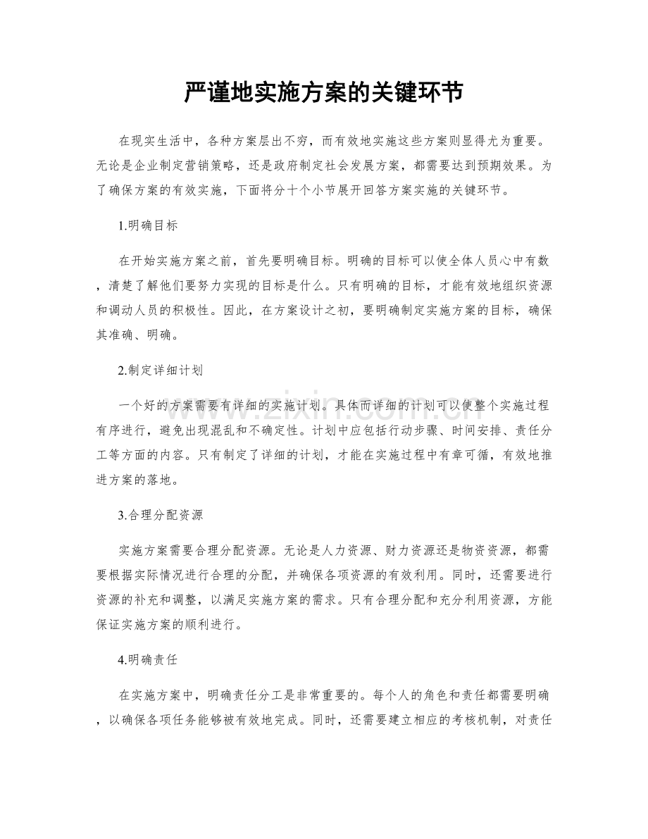 严谨地实施方案的关键环节.docx_第1页