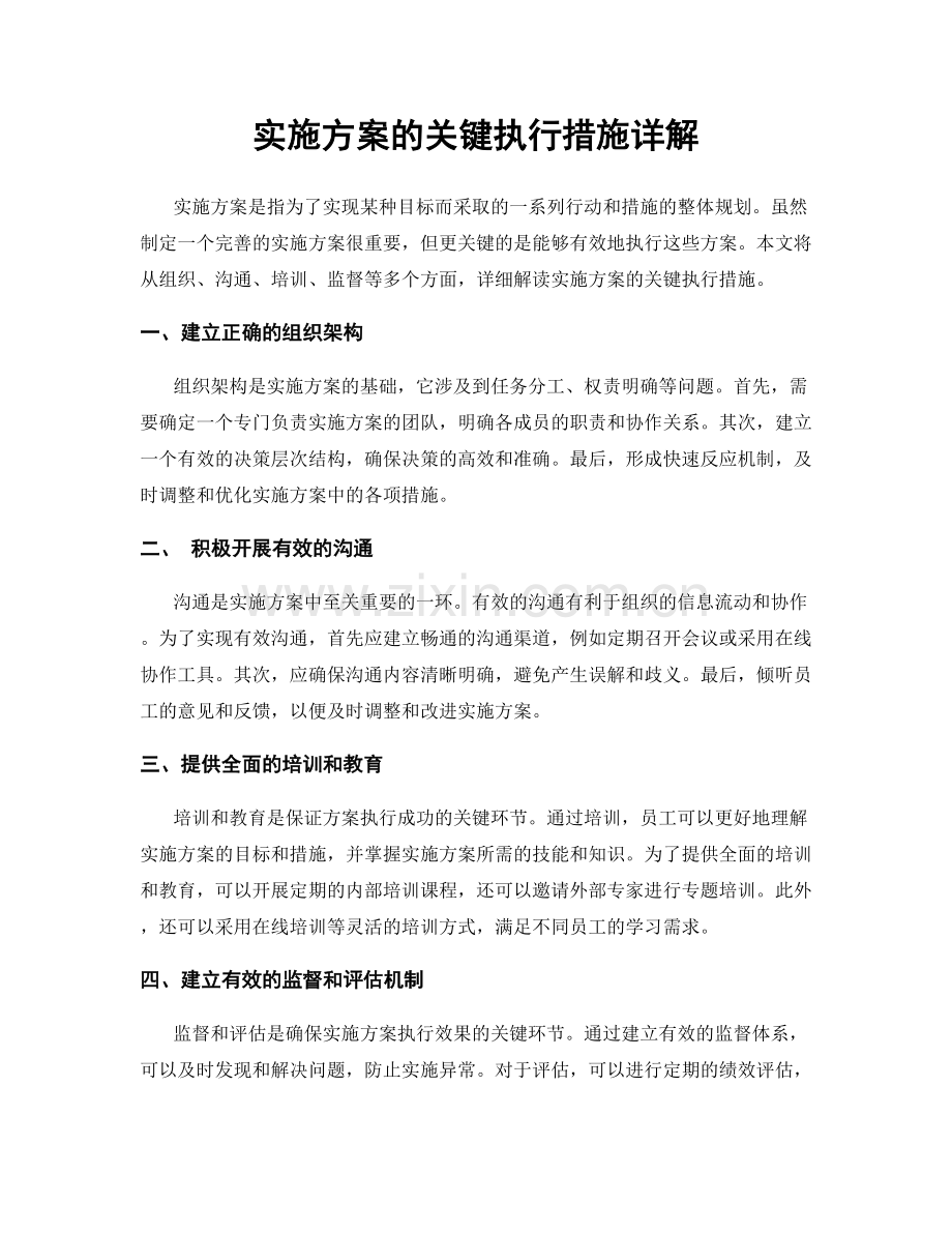 实施方案的关键执行措施详解.docx_第1页